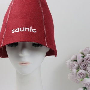 Gorro <span class=keywords><strong>de</strong></span> Sauna <span class=keywords><strong>de</strong></span> Fieltro Reciclado Ecológico Color Gris Vapor, Venta al por Mayor, Logotipo Personalizado, Directo <span class=keywords><strong>de</strong></span> Fábrica, Gorro para Baño <span class=keywords><strong>de</strong></span> Vapor y Spa - Product Image 6