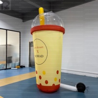 Gobelet géant gonflable pour publicité extérieure (type Boba ou café) / Gobelet gonflable pour thé au lait à vendre