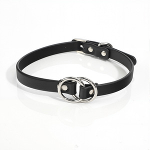 Colliers en cuir SM pour femmes, petits cercles, accessoires d'entraînement, vente en gros - Product Image 4