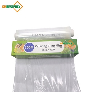 Wholesale Food Grade PE Catering <strong>Roll</strong> Film 45cm*300M <strong>Fridge</strong> &amp; Microwave Safe Use for Fruits Food Wrapping - Product Image 3