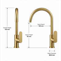 Robinet de lavabo à col de cygne à poignée unique, vente directe usine, pour distributeurs et projets OEM personnalisés
