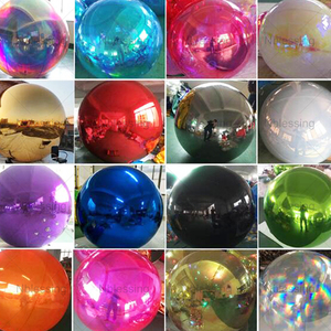 Wedding Stage Decoration Large Laser <b>Inflatable</b> Mirror Ball Sliver in Red Blue Gold Green Black <b>Inflatable</b> Metallic Sphere Mirro - Product Image 3