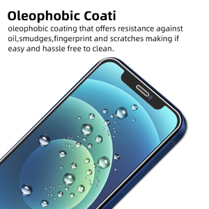 Protettore dello schermo in <span class=keywords><strong>vetro</strong></span> temperato bianco 2.5D HD per <span class=keywords><strong>iPhone</strong></span> <span class=keywords><strong>11</strong></span> 12 13 14 e 12 Mini Cover per cellulare antigraffio - Product Image 6