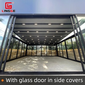 Oferta Especial: Pérgola de PVC Independiente para Gimnasio, de Aluminio, Impermeable, <span class=keywords><strong>con</strong></span> Toldo Eléctrico Plegable de Instalación en Pared, Deslizamiento Suave - Product Image 6