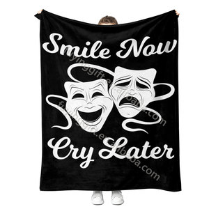 2024 <span class=keywords><strong>precio</strong></span> barato <span class=keywords><strong>de</strong></span> fábrica al por mayor moda personalizada estilo caliente sonrisa <span class=keywords><strong>de</strong></span> Halloween ahora llora más tarde manta <span class=keywords><strong>de</strong></span> viaje - Product Image 6