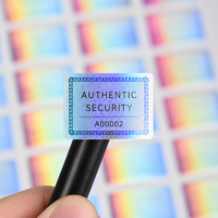 Étiquette de sécurité holographique à faible MOQ avec impression couleur intégrale pour la traçabilité des produits