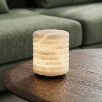 Lampe de table en marbre, lampe de chevet rechargeable moderne décorative à intensité variable au toucher pour la décoration de la maison, chambre à coucher, rechargeable