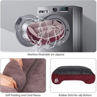 Lit pour chien et chat rectangulaire de grande taille Petop, en polaire arctique doux, respirant, écologique, avec rembourrage en coton perlé épais, OEM ODM