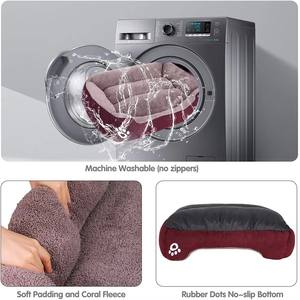 Lit pour chien et <span class=keywords><strong>chat</strong></span> rectangulaire de grande taille Petop, en polaire arctique doux, respirant, écologique, avec rembourrage en coton perlé épais, OEM ODM - Product Image 2
