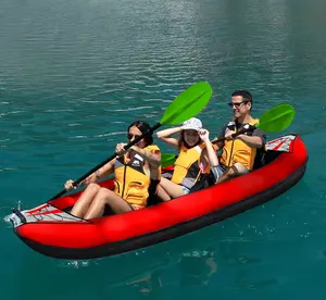 Directly selling multiple functions Various Color convenient to store and carry inflatable kayak 3 person