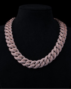 9K-<strong>14K</strong> <strong>Gold</strong> Double Row CVD Lab Grown Diamond Cuban <strong>Chain</strong> | IGI Certified Hip Hop Jewelry for Men (30% Deposit) - Product Image 1