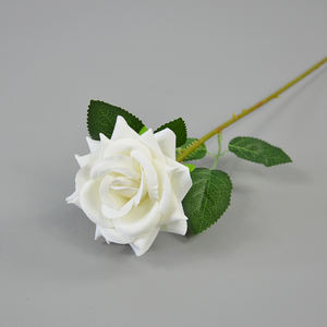 Rosa artificial salida de fábrica terciopelo a granel tallo largo decoración de la boda San Valentín Rosa flor artificial - Product Image 6