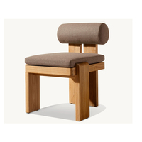 Meubles d'extérieur, structure en bois massif avec coussin imperméable, ensemble de salle à manger en teck, jardin, 6-8 places, tables et chaises rectangulaires