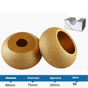 Meule diamantée brasée à bord romain pour le rainurage et le meulage des bords des carreaux de céramique, <span class=keywords><strong>du</strong></span> marbre et <span class=keywords><strong>du</strong></span> quartz - Product Image 6
