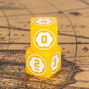 FACCUB Logotipo Personalizado Ângulo Direito Amarelo Vermelho Impresso D6 Resina Plástico RPG Promocional Dice <span class=keywords><strong>Cube</strong></span> Toy - Product Image 2
