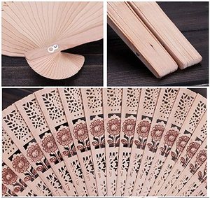 Éventail en bambou personnalisé avec logo amusant, design espagnol, peinture écologique, 10 couleurs, cadeaux de décoration pour mariage et maison - Product Image 6