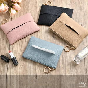 Japanese and Korean style <b>mini</b> zippered tissue bag, multi-functional small bag, <b>lipstick</b> bag, layered keychain key storage bag - Product Image 3