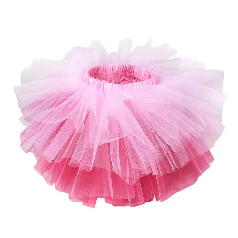 Filles 6 couches Tulle Fluffy Tutu Jupe Princesse Danse Jupon Ballet Jupon 2t-8t