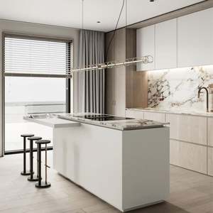 Armoires de cuisine luxueuses pour la maison avec un design moderne, directement de l'usine, armoires de cuisine blanches - Product Image 2