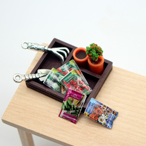 Ensemble de fournitures de jardinage miniature simulées, miniatures pour accessoires de maison de poupée, petites plantes en <span class=keywords><strong>pot</strong></span>, graines, ornements DIY - Product Image 4