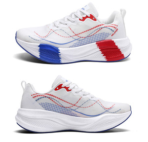 Chaussures de sport d'extérieur pour hommes, amortissantes, résistantes à l'usure, antidérapantes, semelle épaisse, respirantes, chaussures de course avec plaque en carbone - Product Image 2