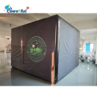Enceinte de simulateur de golf gonflable de haute qualité pour entraînement en extérieur et en intérieur, avec écran de frappe