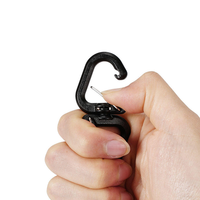 Petit mousqueton portable multifonctionnel rotatif à 360 degrés avec clip pour sac à dos, idéal pour le camping en extérieur