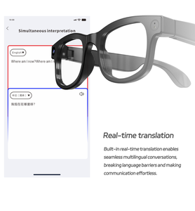 Lunettes <span class=keywords><strong>de</strong></span> <span class=keywords><strong>soleil</strong></span> intelligentes IA avec caméra 20MP, enregistrement vidéo 1200P, transfert Wi-Fi, audio Bluetooth et fonction Open Ear - Product Image 2