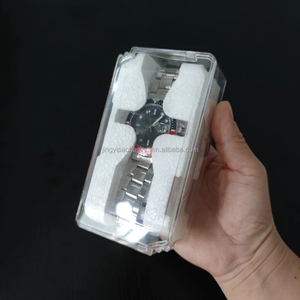 Boîte à montres en acrylique transparent en gros avec insert en mousse de protection, directement de l'usine. Boîte à montres en acrylique transparent avec doublure en mousse - Product Image 3