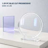Lentilles progressives en polycarbonate 1.59 résistantes aux chocs, anti-lumière bleue, sans ligne, multifocales SHMC X4 LRB pour seniors actifs