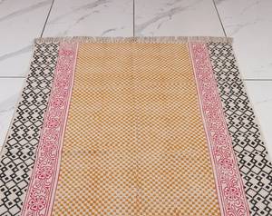 Indian <b>Boho</b> Kilim Style Cotton Dhurrie <b>Rug</b> Hand Block Printed Handmade Carpet Floor <b>Rug</b> Home Decor - Product Image 1