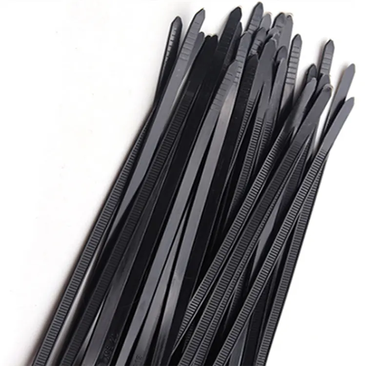 7.6X450Mm Nylon 66 Zwart 250 Lb. Treksterkte 18 Inches Ce Gecertificeerd Hoge Kwaliteit Plastic Kabelbinders