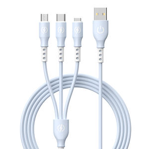 3in1 USB3.0 6A Fast Charging TPE Soft Mobile Phone &amp; Power <strong>Bank</strong> <strong>Data</strong> Cable for for - Product Image 1