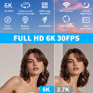 Caméra vidéo numérique 6K 3.0 écran IPS Vision nocturne Zoom numérique 18X pour <span class=keywords><strong>YouTube</strong></span> Live Streaming Vlogging - Product Image 4