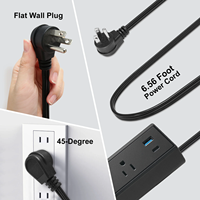Enchufe de Corriente USB C de Carga Rápida para Escritorio con Abrazadera, 40W, Montaje en Borde de Escritorio, 2 Puertos USB-C PD de 20W
