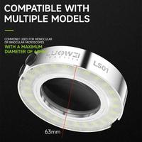 LUOWEI LW - LS01, éclairage annulaire LED polarisé pour microscope anti-éblouissement, amélioration de la qualité de l'éclairage de travail