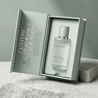 Boîte à parfum rigide de style livre vert magnétique réutilisable haut de gamme personnalisée avec doublure en éponge et ouverture latérale