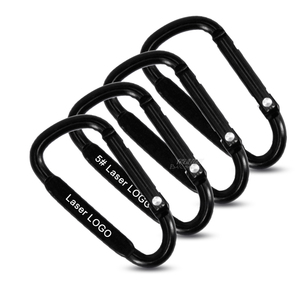 Venta al por mayor personalizable Mini aleación de aluminio mosquetón impermeable con 5cm 1,89 pulgadas plano D-ring llavero gancho <span class=keywords><strong>Camping</strong></span> senderismo OEM - Product Image 1