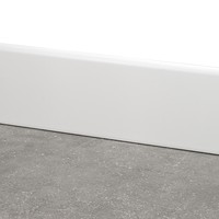 Rodapié de Cerámica Blanco Satinado 12x60 cm, 8 mm de Grosor, Bordes Irregulares para Decoración de Paredes