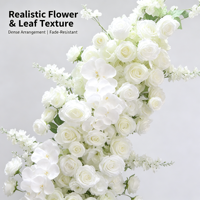 Composition florale artificielle en arche de cornes, ensemble de fleurs de coin pour mariage, idéal pour la décoration de la cérémonie, du fond de scène, de l'entrée et des mariages en extérieur