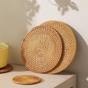 Posavasos de Mimbre Hechos a Mano en Vietnam, Ecológicos, Aislantes del Calor, para Decoración Navideña y Regalo, Hechos en Vietnam - Product Image 6