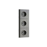 BENDI C8 Interrupteur mural modulaire gris en gros d'usine, prise standard russe/UE 1/2/3 gangs IP20 pour prise de courant Schuko compatible application