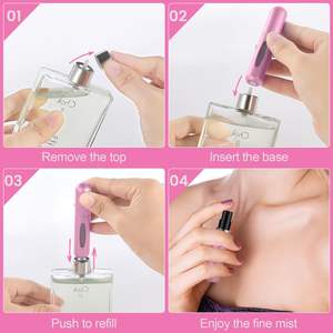 Prix bas en gros Mini mignon pompe pulvérisateur bouteille rechargeable voyage aluminium 5ml Parfum Portable parfum vaporisateur <span class=keywords><strong>Atomi</strong></span> - Product Image 3