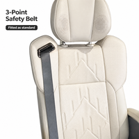 Siège de luxe pour avion, fauteuil de capitaine en cuir beige, inclinable électriquement avec ventilation, chauffage, repose-jambes et base rotative pour MPV et bus