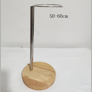 Soporte <span class=keywords><strong>Grande</strong></span> para Muñecas de 50-90 cm, Base de Madera, Soporte de Exhibición de Acero Inoxidable - Product Image 1