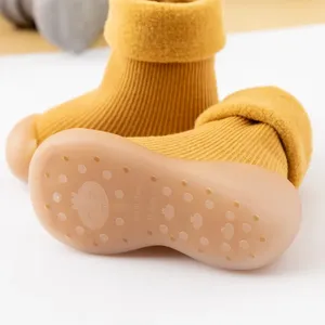 Newborn Baby 'S Non-Skid Walking Sock Schoenen Antislip Peuters Jongens Meisjes Baby Schoen Sokken Met Rubberen Zool