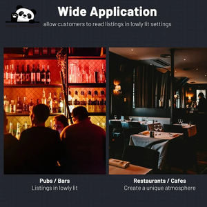 Светящаяся подсветка LED для меню-держателя, 1/2/3 секции, для бумаги 8x11 дюймов, для отелей, хит продаж, заводская цена - Product Image 3