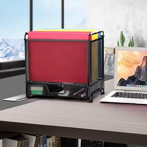 Organisateur de <span class=keywords><strong>dossiers</strong></span> suspendu en métal personnalisé <span class=keywords><strong>avec</strong></span> <span class=keywords><strong>tiroir</strong></span>, rangement pour lettres/A4, plateau de documents multifonctionnel pour le <span class=keywords><strong>bureau</strong></span>, porte-documents - Product Image 4