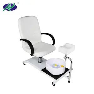 Factory Wholesale Luxury Professional Footsie Bath Spa Nail Salon Adjustable White Manicure Pedicure Chairs