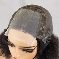 Afro Kinky Curly Echthaar-Perücke 4x4 Lace Closure Bob-Perücken 300% Dichte Natürlicher Haaransatz Kurze Lockige Perücken für Schwarze Frauen